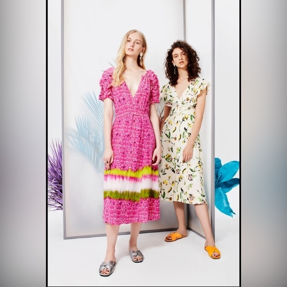 Tanya Taylor Luciana Silk MIDI Dress - Picture 1 of 10